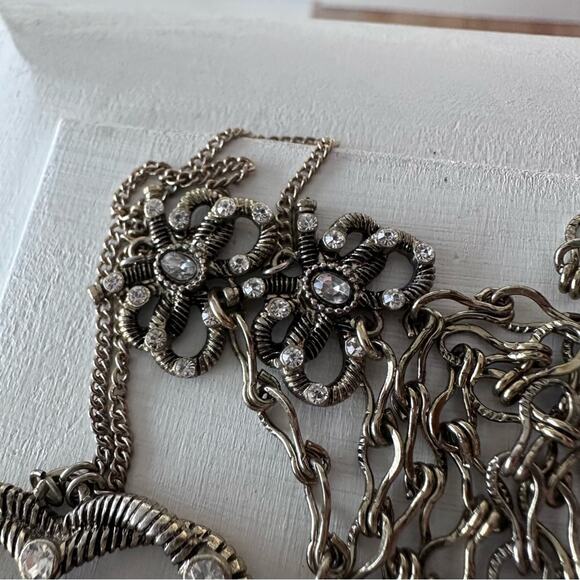 Betsey Johnson - Double heart necklace in antique brass look - Picture 5 of 6